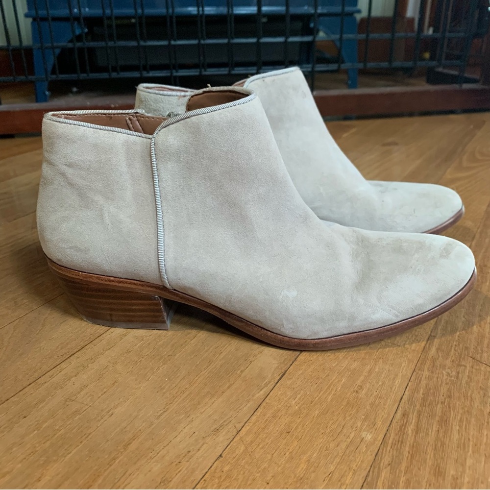Sam Edelman Putty Suede Ankle Booties size 7.5